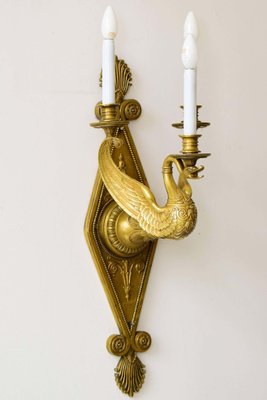 Very Large Wall Lamp with Swan Figure-SPD-1131450