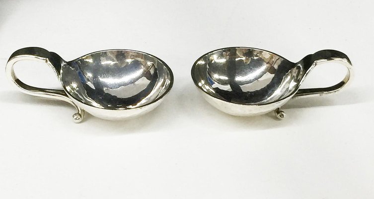 Very Small 110 Silver Salt Cellars by Georg Jensen, 1915-1930, Denmark, Set of 2-UCH-1224832