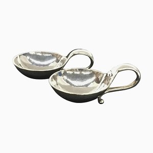 Very Small 110 Silver Salt Cellars by Georg Jensen, 1915-1930, Denmark, Set of 2-UCH-1224832