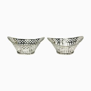 Very Small Dutch Silver Bonbon Baskets, Set of 2-UCH-1224936