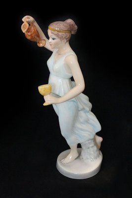 Vestal Ceramic Figure With Jug and Goblet by Giovanni Ronzan for Ronzan, 1940s-IJR-773505