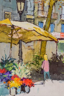 Vibrant Market Scene, 2014, Oil on Canvas, Framed-AOI-1106690