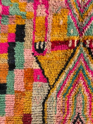 Vibrant Moroccan Berber Rug with Multi-Color Geometric and Tribal Patterns-QJU-2019796