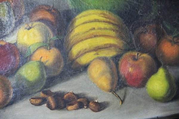 Vicenç Oliver Arasanz, Still Life with Fruit, 1960s, Oil on Canvas, Framed-ZYI-1352922