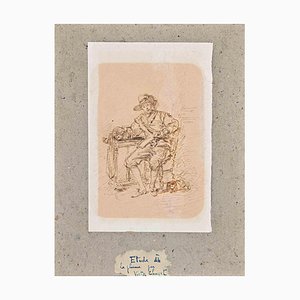 Victor Chavet, Study of Study of Figure, Drawing, Mid-19th Century-ZCI-1788872