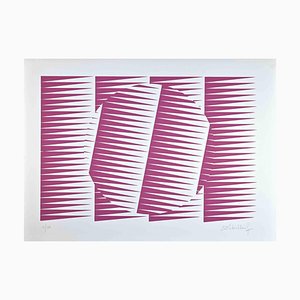 Victor Debach, Abstract Pink Composition, Screen Print, 1970s-ZCI-2029850