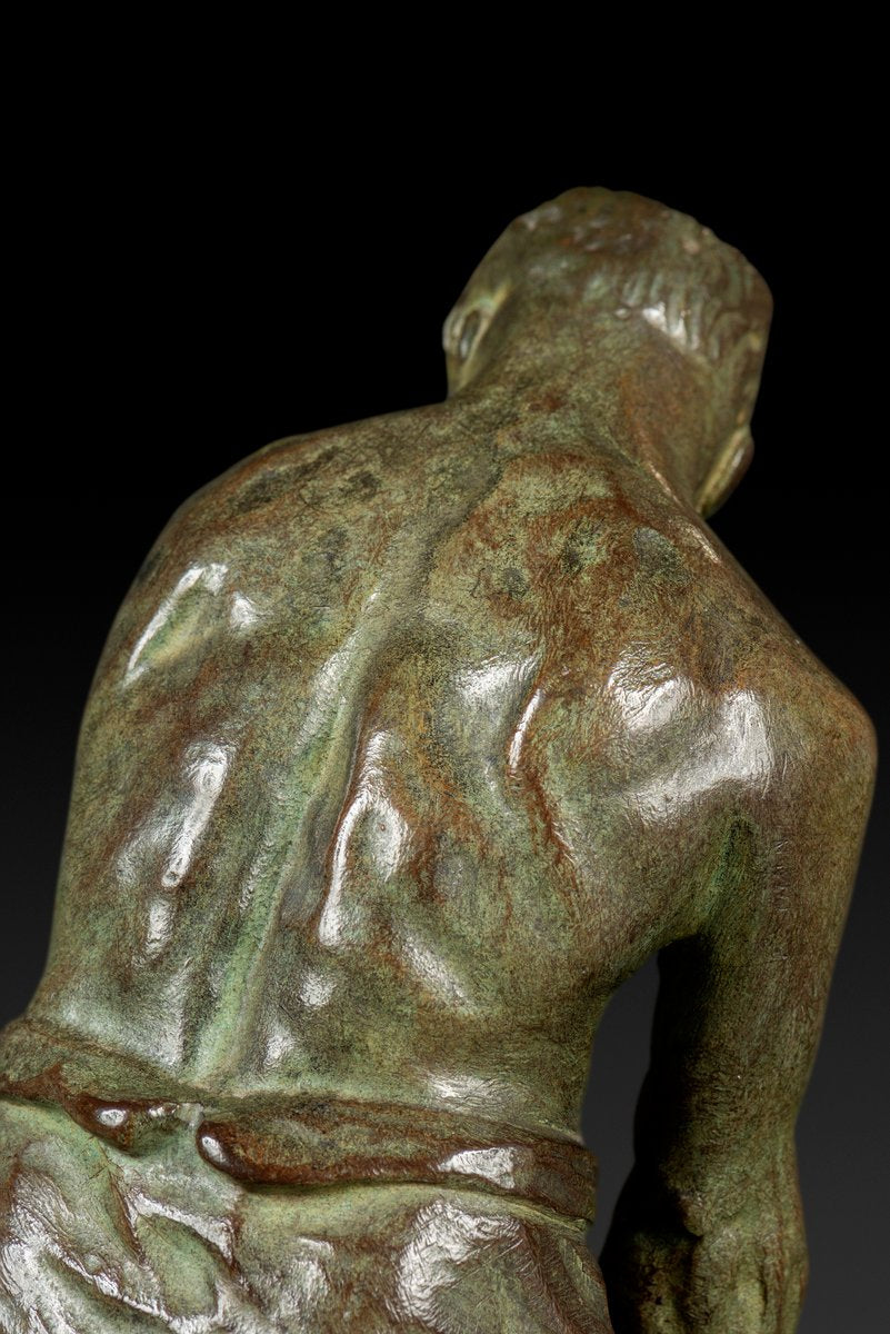 Victor Joseph Ghislain Demanet, Le Marteleur, 20th Century, Bronze