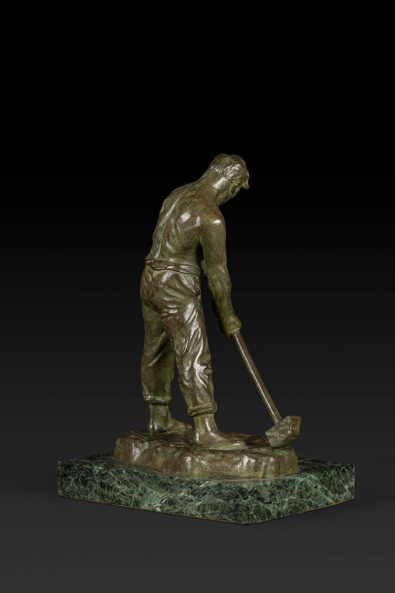 Victor Joseph Ghislain Demanet, Le Marteleur, 20th Century, Bronze