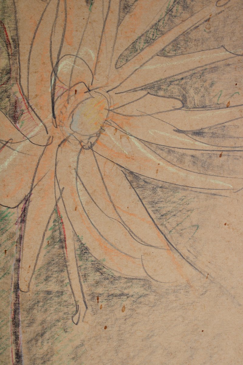 Victor Karnauh, Flower, 1990s, Pastel on Paper