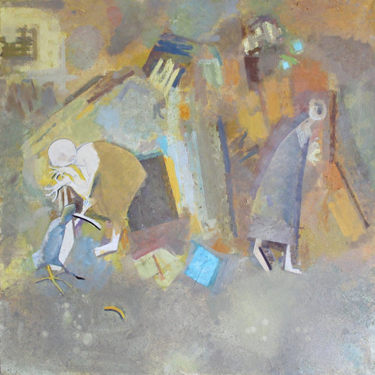 Victor Karnauh, Meeting, Oil on Canvas, 1990s