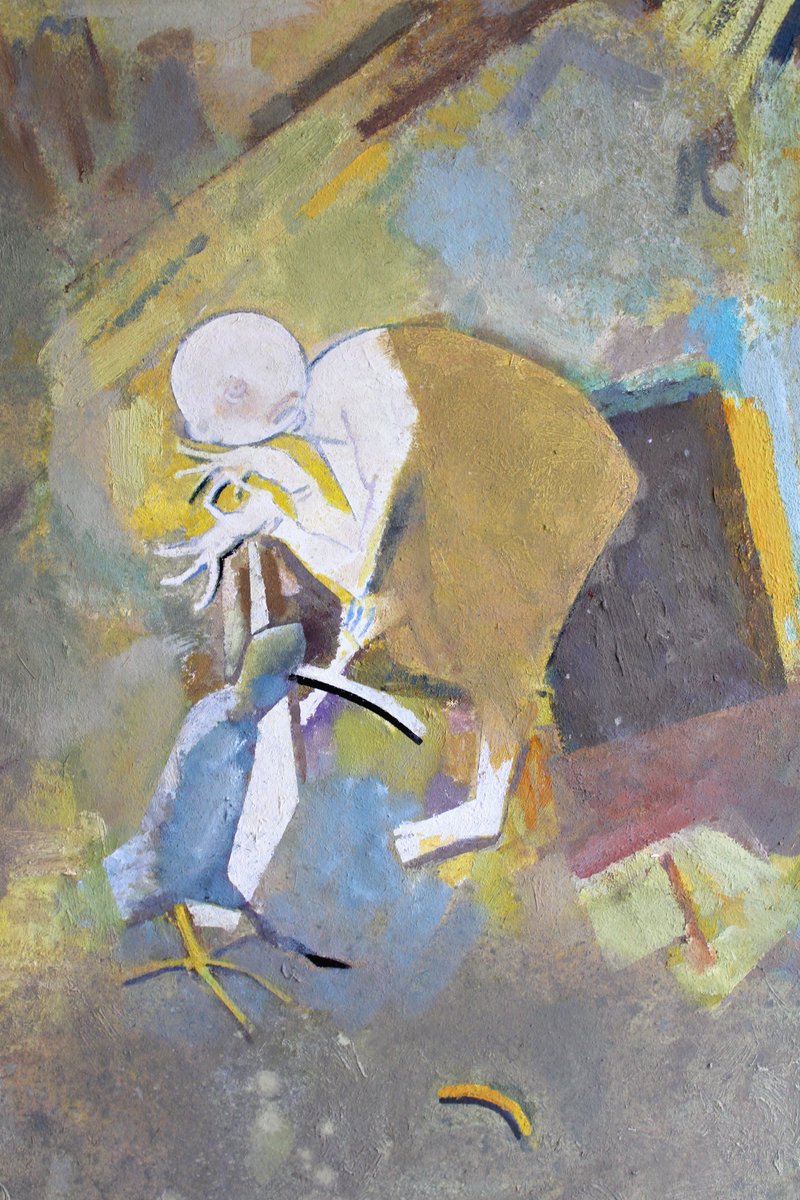 Victor Karnauh, Meeting, Oil on Canvas, 1990s