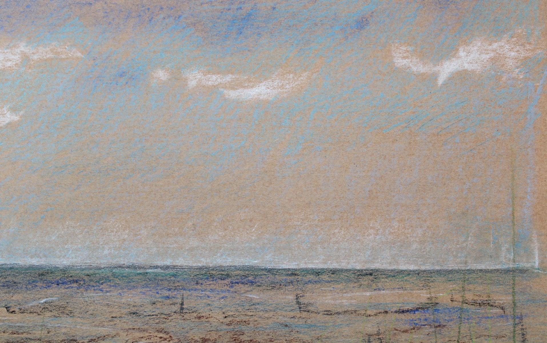 Victor Karnauh, Sea, 1990s, Pastel on Paper