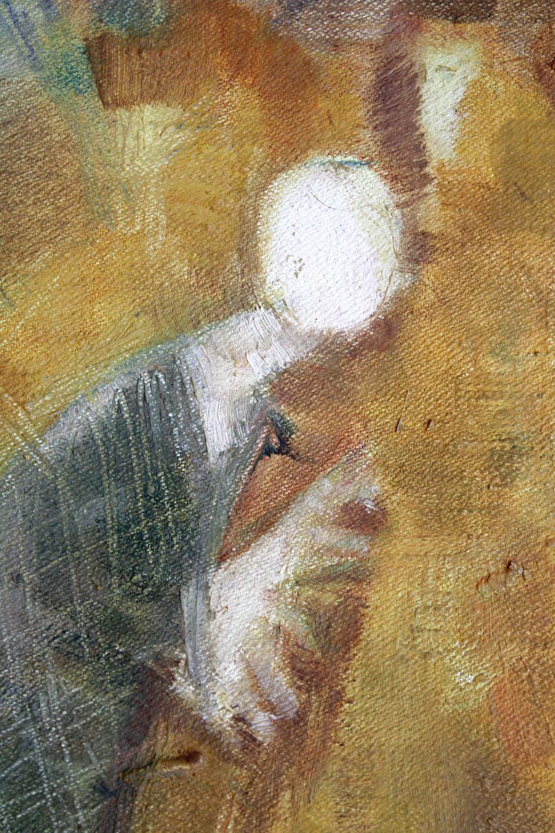 Victor Karnauh, Wandering Soul, Oil on Canvas and Cardboard, 1990s