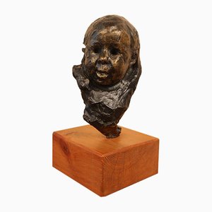 Victor Prouvé, Head of Child Bronze, Old Jean Prouvé Collection-KMQ-863081