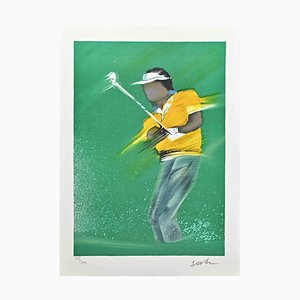 Victor Spahn, Golf Player, Lithograph, Mid-20th Century-ZCI-1437043