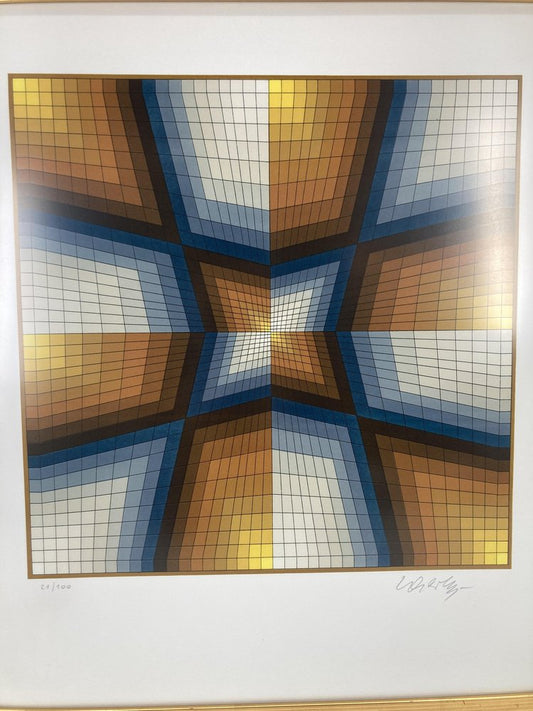 Victor Vasarely, Esthaynal, 1986, Print, Framed