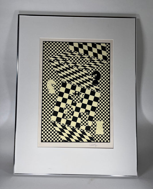 Victor Vasarely, L'echiquier, 20th Century, Lithograph