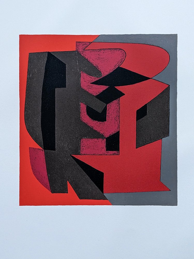 Victor Vasarely, Octal 5, 1972, Chromolithograph