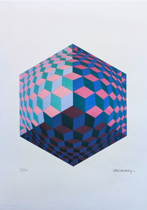 Victor Vasarely, Op Art Composition, 1970s, Lithograph