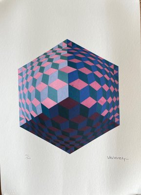 Victor Vasarely, Op Art Composition, Lithograph-WBT-2042097