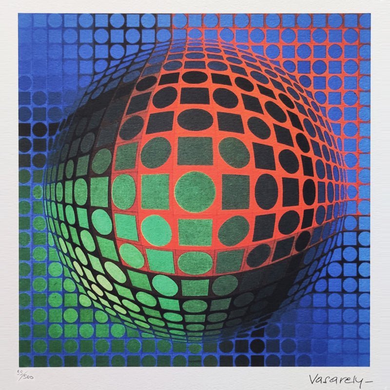 Victor Vasarely, Op Art Composition, Lithograph, 1970s