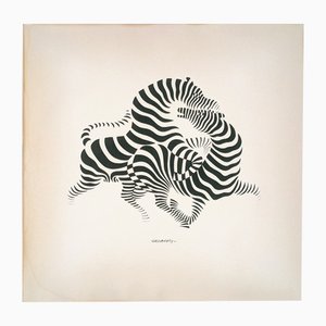 Victor Vasarely, Zebra Couple, 1980s, Serigraph-NRC-1779587