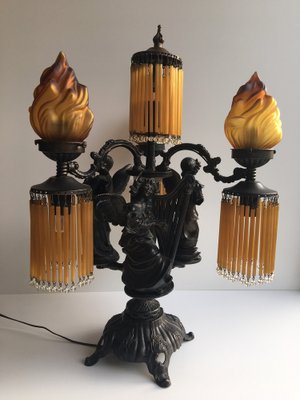 Victorian Angel Table Lamp, Italy, 1890s-CJU-1756072