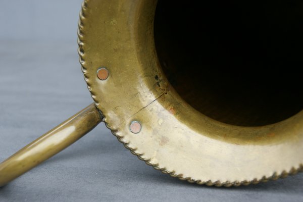 Victorian Brass Pot Shade Stand with Paw Feet-DUM-1155180