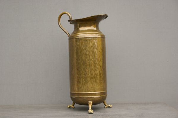 Victorian Brass Pot Shade Stand with Paw Feet-DUM-1155180