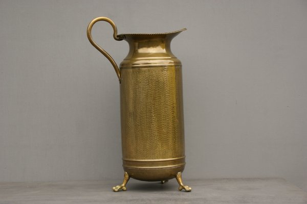 Victorian Brass Pot Shade Stand with Paw Feet-DUM-1155180