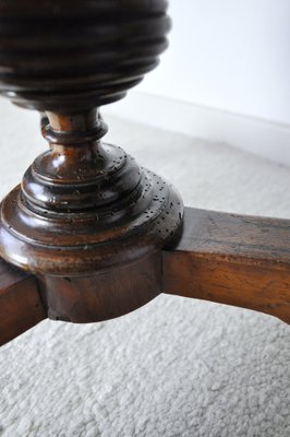 Victorian Burr Walnut, Mahogany & Ebony Circular Centre Table-HPQ-1194004