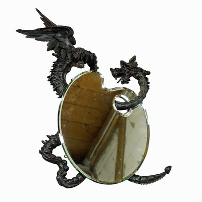 Victorian Carved Dragon Mirror by Gabriel Viardot, 1880-KJP-1188665