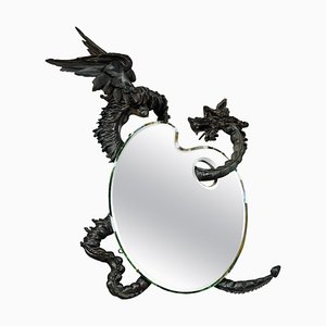 Victorian Carved Dragon Mirror by Gabriel Viardot, 1880-KJP-1188665