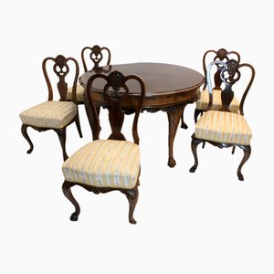 Victorian Dining Table and Chairs, Set of 6-KWR-1802327