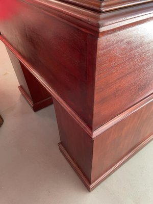 Victorian English Flamed Mahogany Cylinder Desk-UQL-1135195