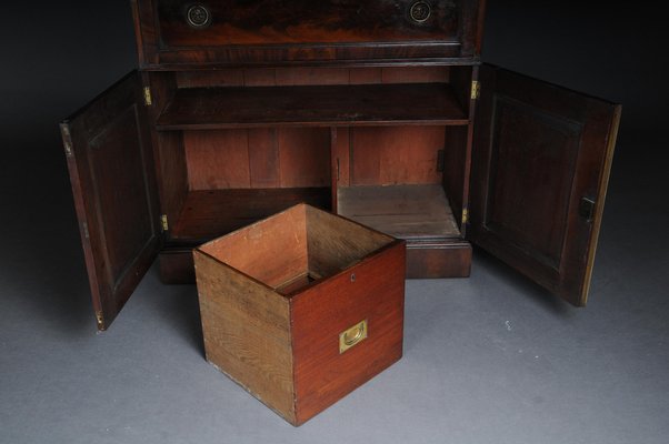 Victorian English Mahogany Cabinet, 1840s-FLW-1402258