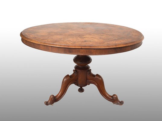 Victorian English Sailing Table in Walnut with Floral Pattern-KKK-1182157