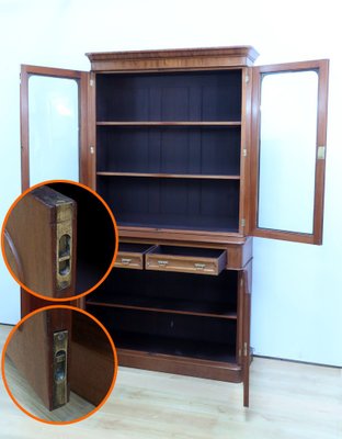 Victorian Mahogany Two-Body Bookcase, England, Mid-19th Century-RVK-2024694