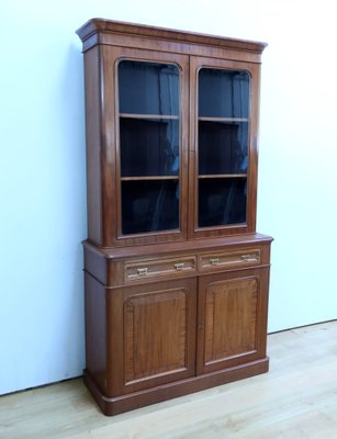 Victorian Mahogany Two-Body Bookcase, England, Mid-19th Century-RVK-2024694