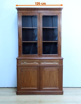 Victorian Mahogany Two-Body Bookcase, England, Mid-19th Century-RVK-2024694