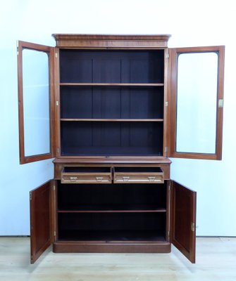 Victorian Mahogany Two-Body Bookcase, England, Mid-19th Century-RVK-2024694