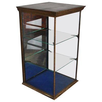 Victorian Painted Mahogany Shop Display Cabinet Vitrine, Late 19th Century-XO-1158541