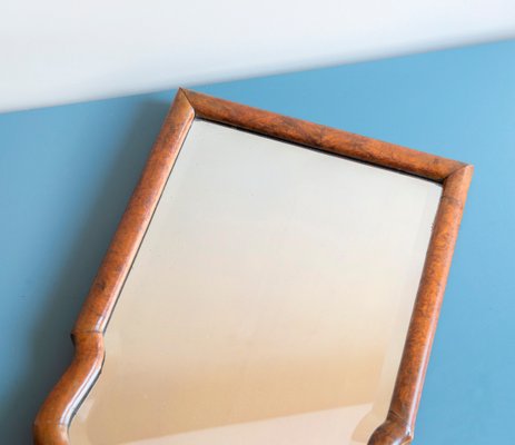 Victorian Scalloped Wooden Mirror with Beveled Glass & Walnut, 1900s-BJS-2026995