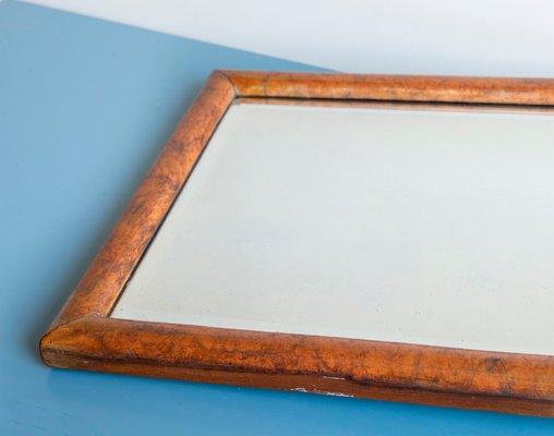 Victorian Scalloped Wooden Mirror with Beveled Glass & Walnut, 1900s-BJS-2026995