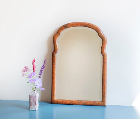 Victorian Scalloped Wooden Mirror with Beveled Glass & Walnut, 1900s-BJS-2026995