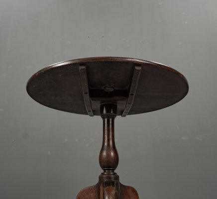 Victorian Three-Legged Oak Side Table, 1890s-VLO-2022723