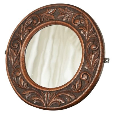 Victorian Wall Mirror in Carved Oak, United Kingdom, 1890s-FEW-2024208