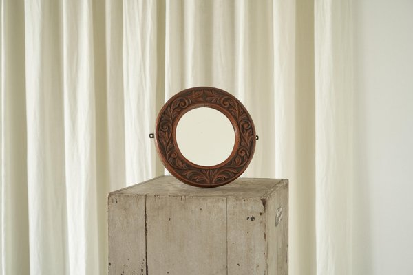 Victorian Wall Mirror in Carved Oak, United Kingdom, 1890s-FEW-2024208