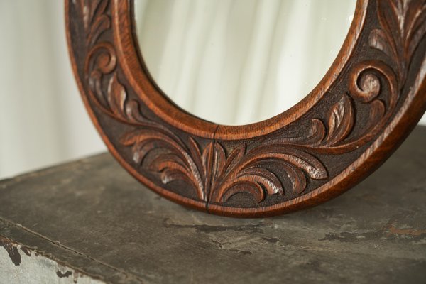 Victorian Wall Mirror in Carved Oak, United Kingdom, 1890s-FEW-2024208