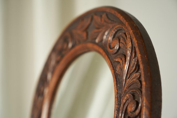 Victorian Wall Mirror in Carved Oak, United Kingdom, 1890s-FEW-2024208